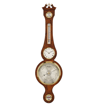 nci wi bc2708 - Regency Banjo Barometer with Clock