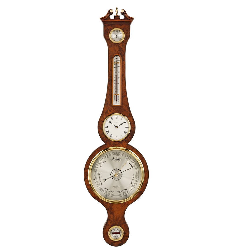 nci wi bc2708 - Regency Banjo Barometer with Clock